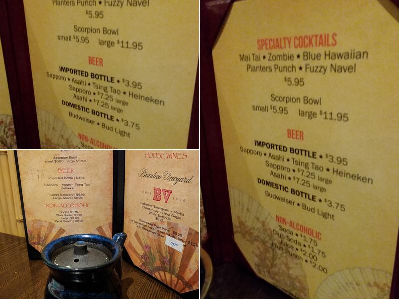 Oriental Cafe Menu
