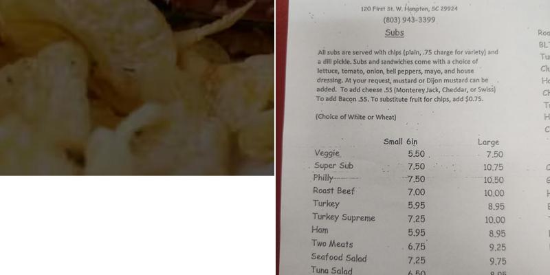Coconut's Menu