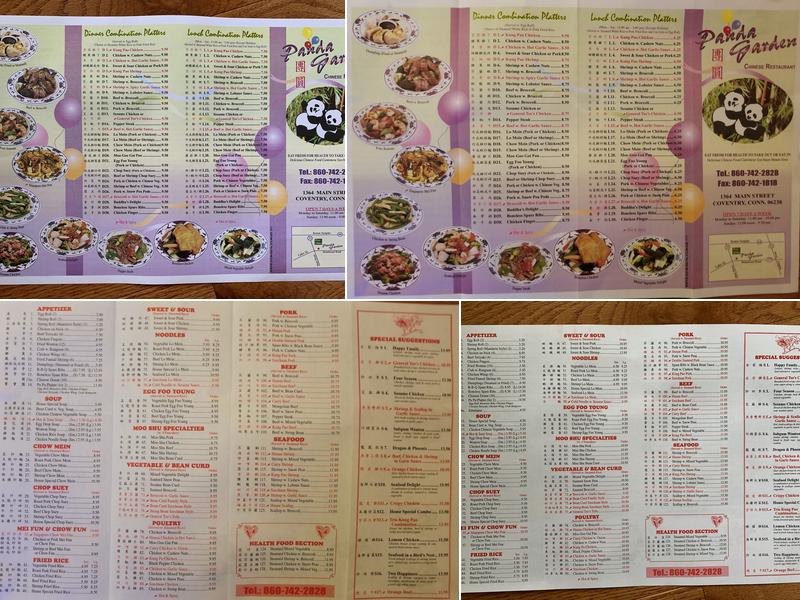 Panda Garden Menu