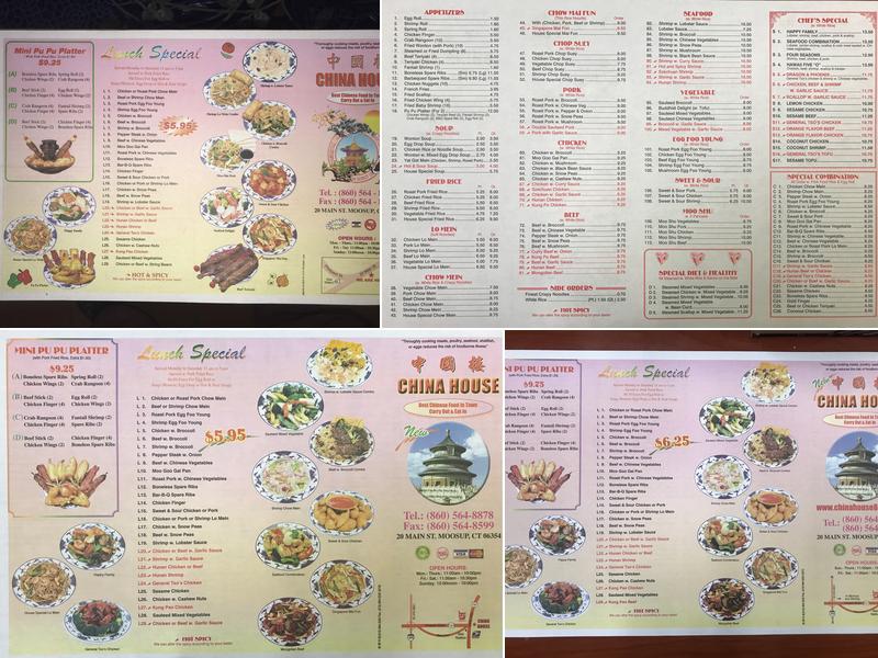 China House Menu