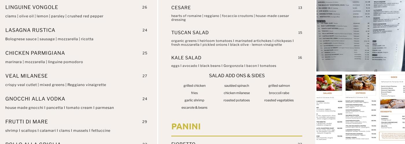 Angelo Elia Pizza, Bar, Tapas Menu