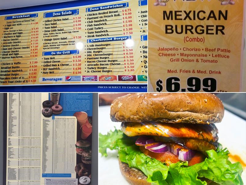 Dena Burgers Menu
