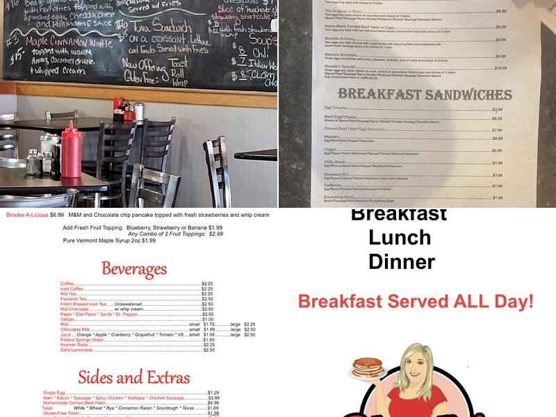Blondies Diner Menu