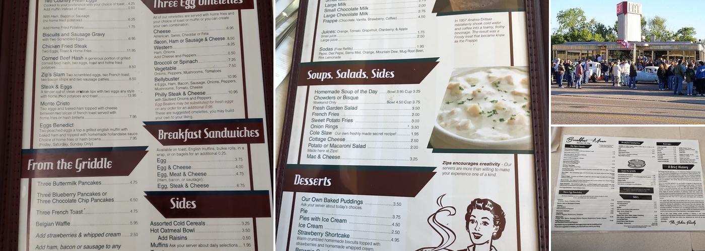 Zip's Diner Menu