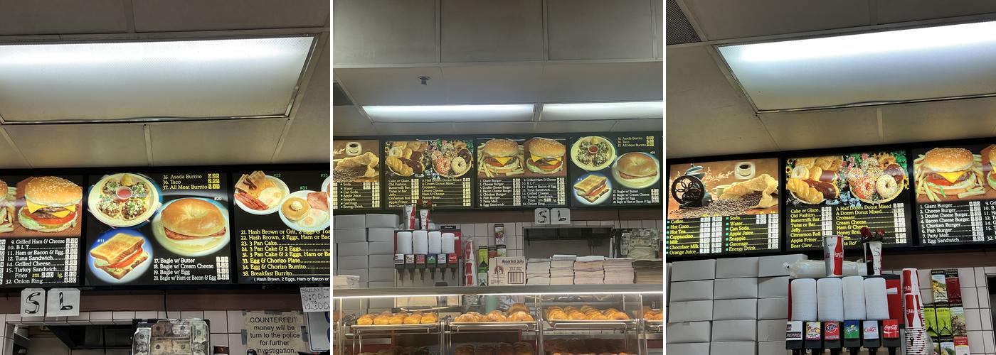 Tastees Donut & Burger Menu