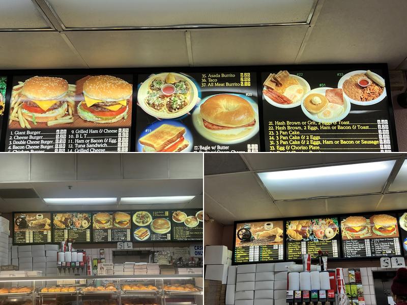 Tastees Donut & Burger Menu