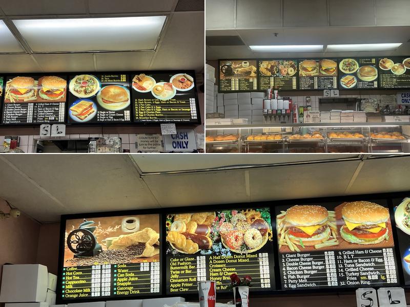 Tastees Donut & Burger Menu