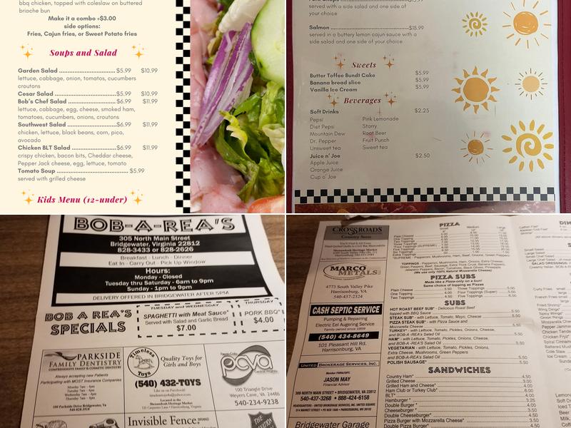 Bob-A-Rea's Pizza & Subs Menu
