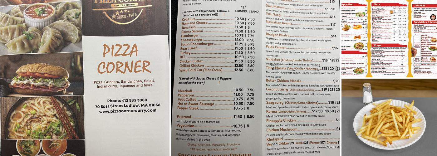 Pizza Corner Menu