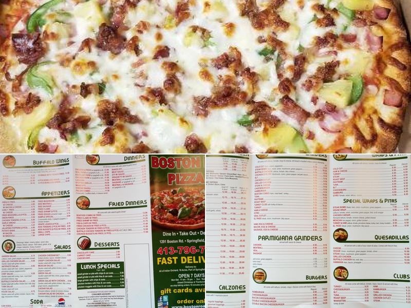 BOSTON RD PIZZA Menu