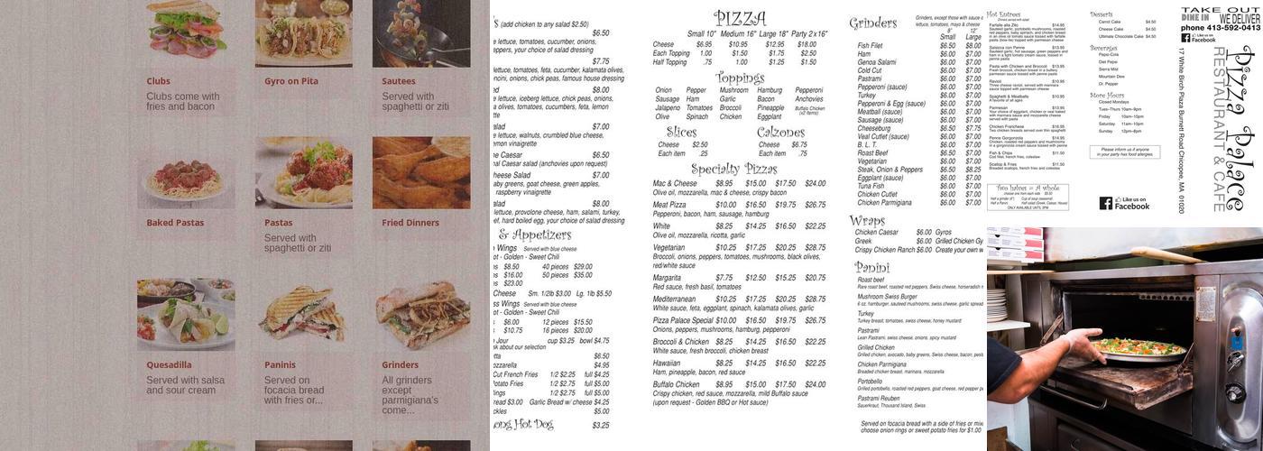 Pizza Palace Menu