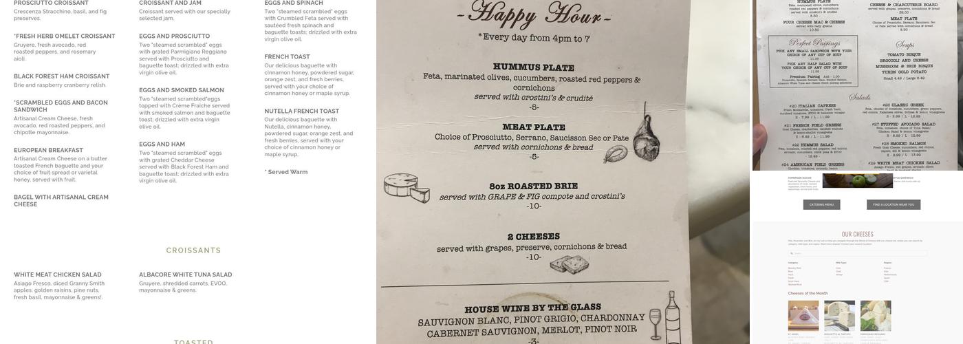 The Cheese Course (Weston) Menu