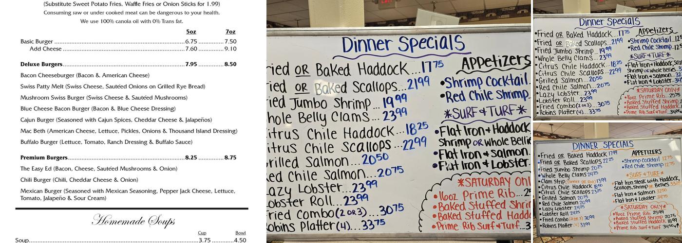 Beth's Family Dining Menu