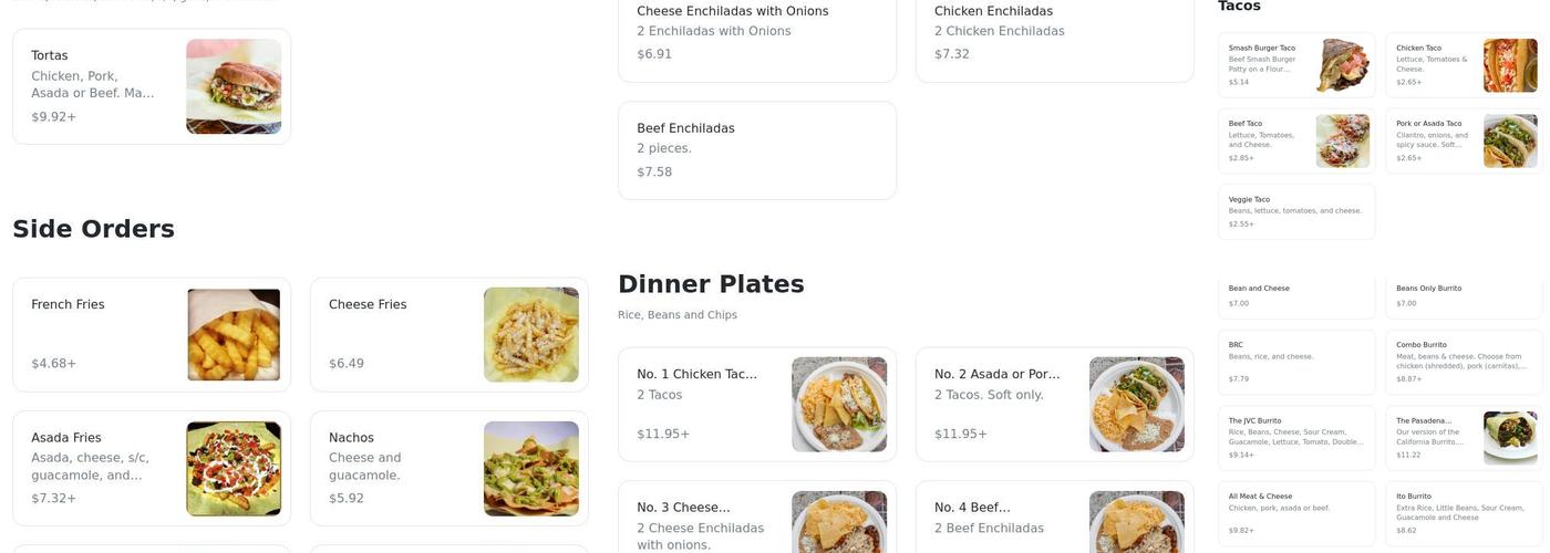 Burrito Express Menu