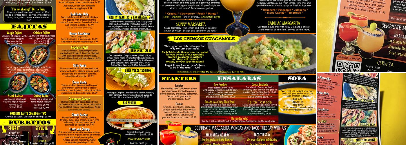 Los Gringos Locos Menu