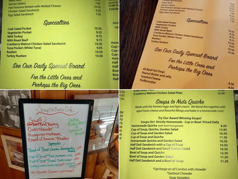 Soup To Nuts Menu
