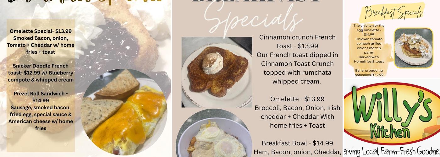 Willy's Kitchen Menu