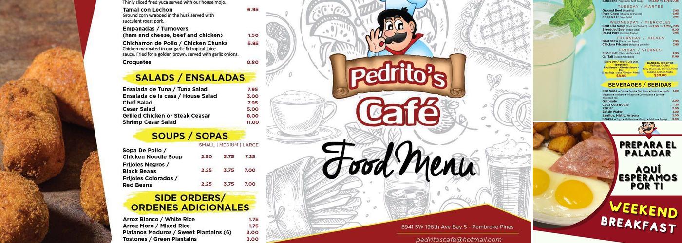 Pedrito's Cafe Menu
