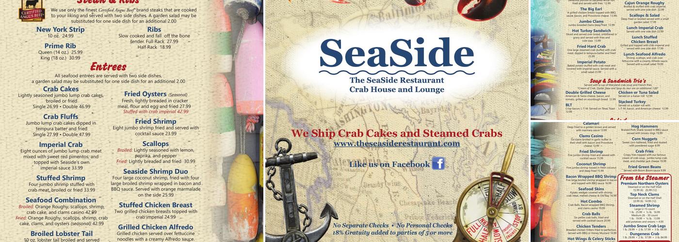 Seaside Restaurant Menu