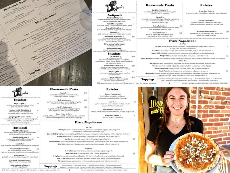 Hersh’s Menu