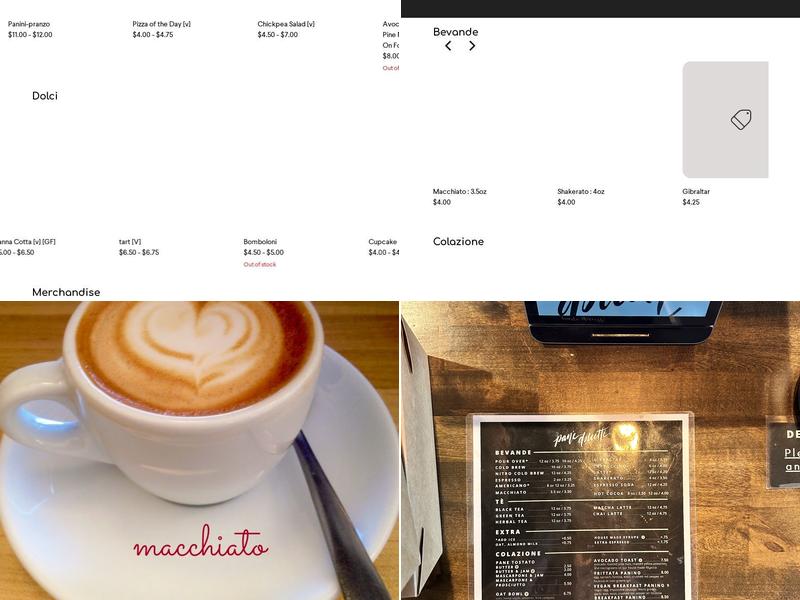 Pan'e Dolcetti Menu