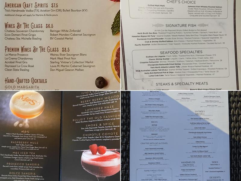 McCormick & Schmick's Seafood & Steaks Menu