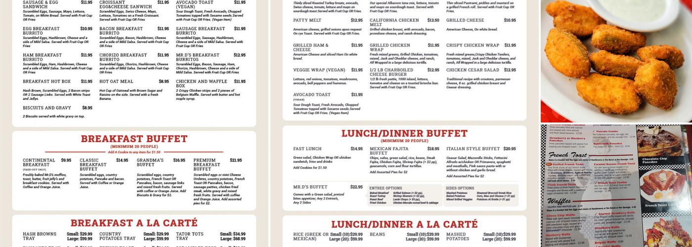 Mr. D's Diner Menu
