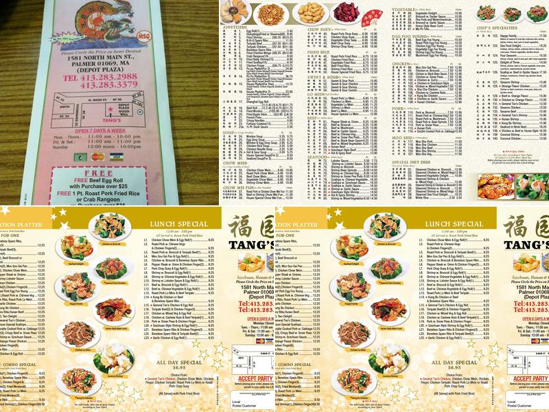 Tang's Chinese Restaurant, Palmer Menu, Reviews (104), Photos (26
