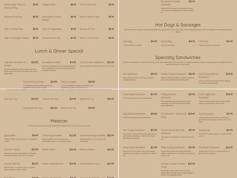 Hill Street Cafe La Cañada Menu