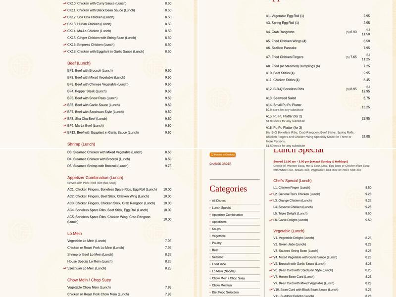 Main Moon Menu