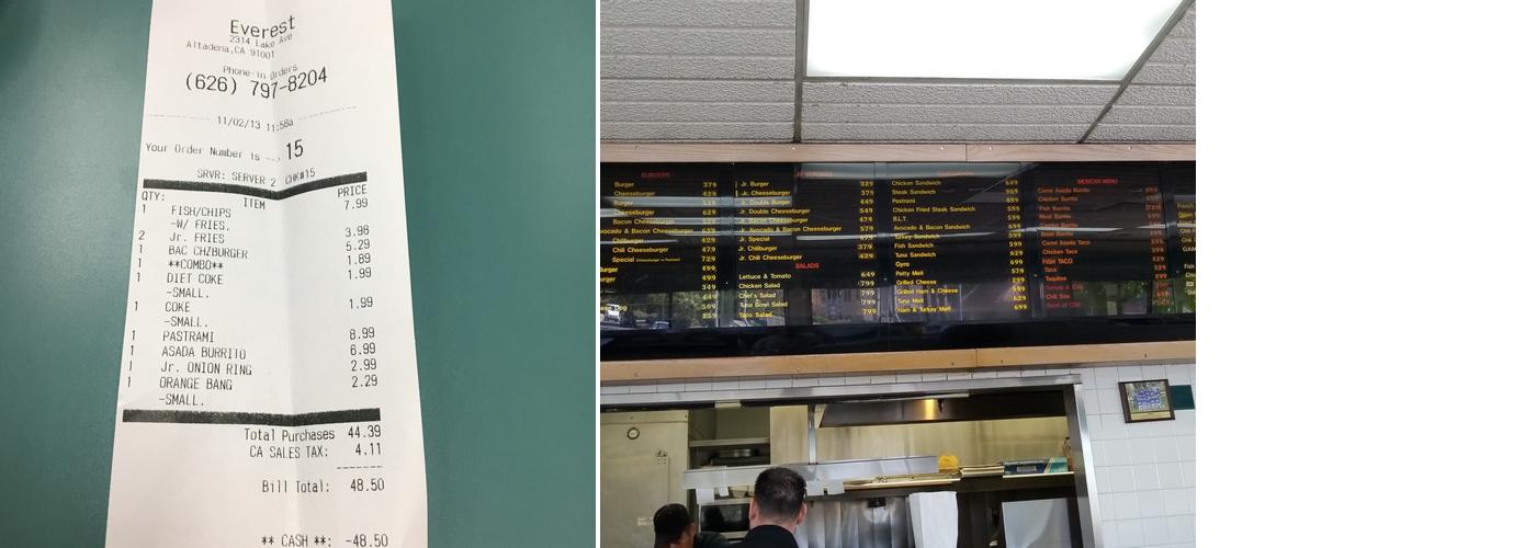 Everest Menu