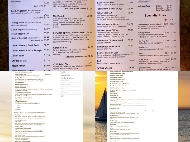 Leeward Market Menu