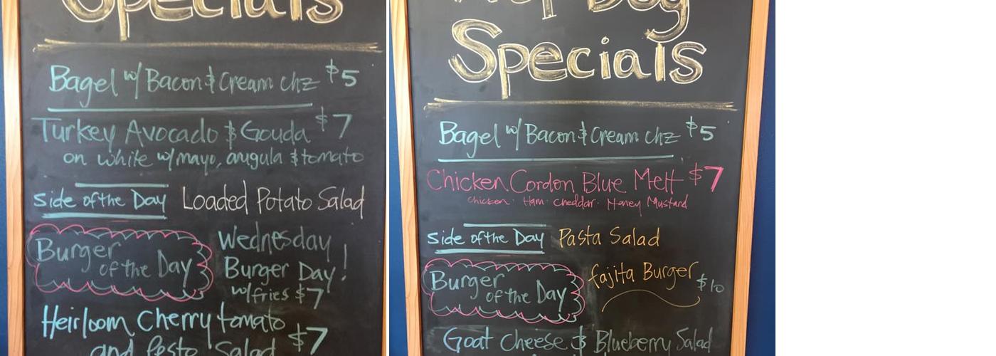 The Wet Dog Café Menu