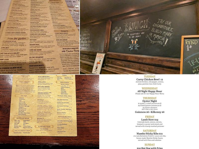Brian Boru Restaurant and Pub Menu