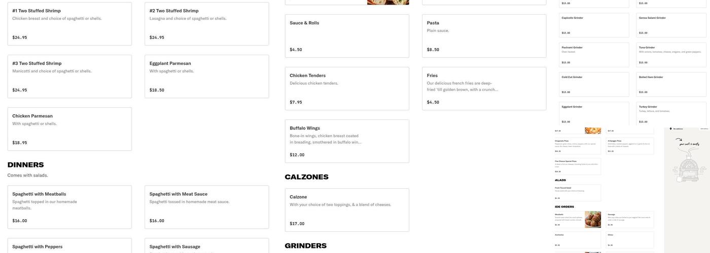 Henry's Pizzeria Menu