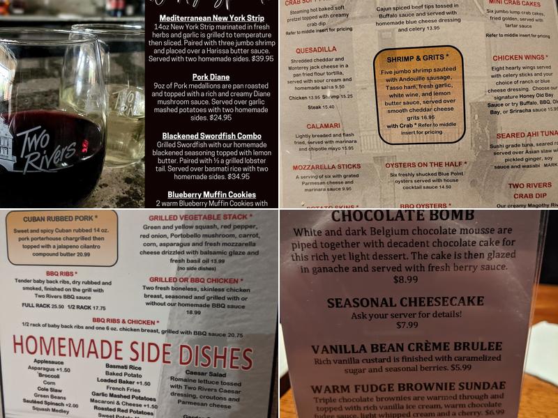 Two Rivers Steak & Fish House Menu