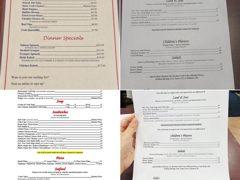 Mike's Crab House North Menu