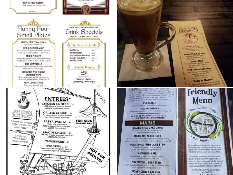 Galway Bay Irish Restaurant and Pub Menu