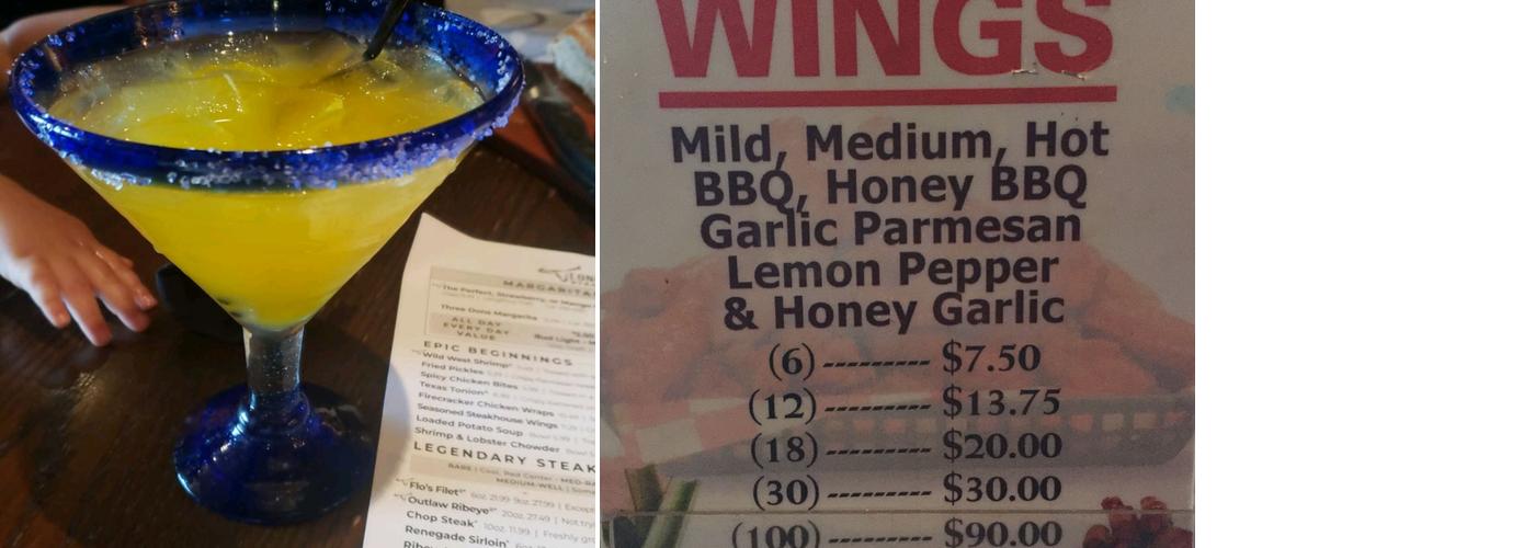 Cloud 9 Bar and Grill Menu
