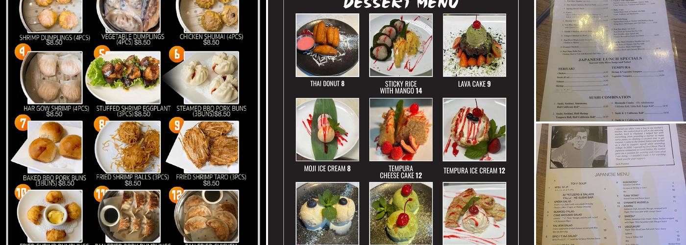 Moon Thai & Japanese Menu