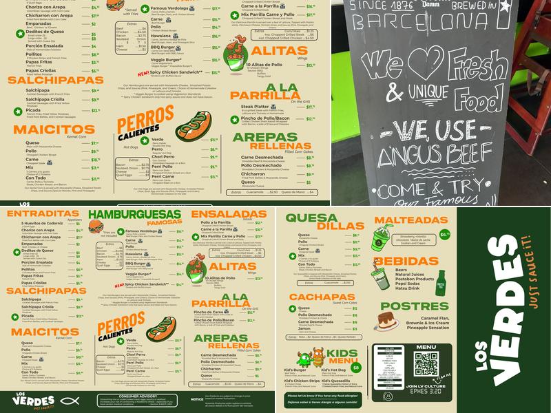 Los Verdes Weston Menu