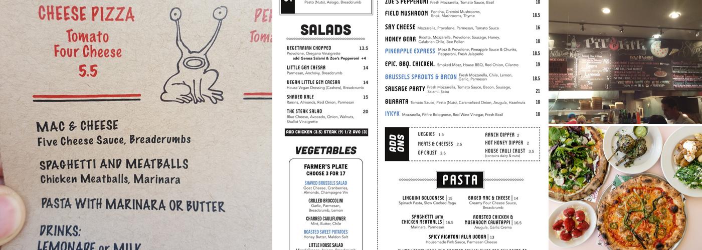 Pitfire Pizza Menu