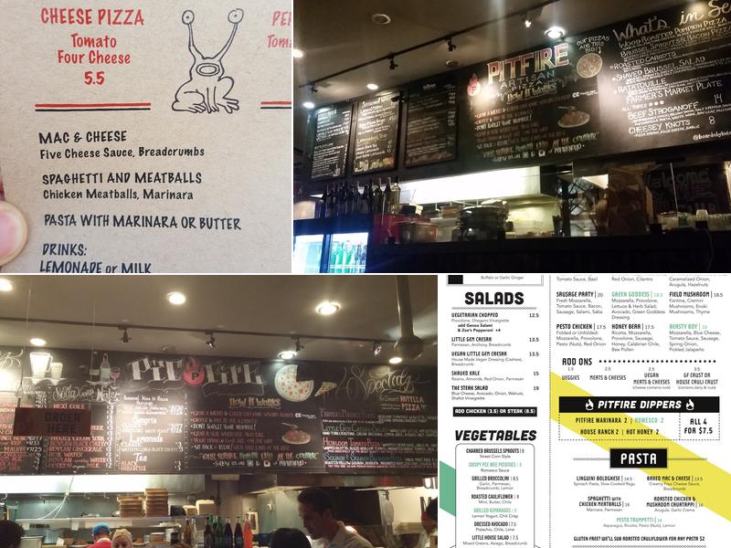 Pitfire Pizza Menu