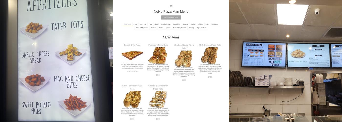 Pizza Man Menu