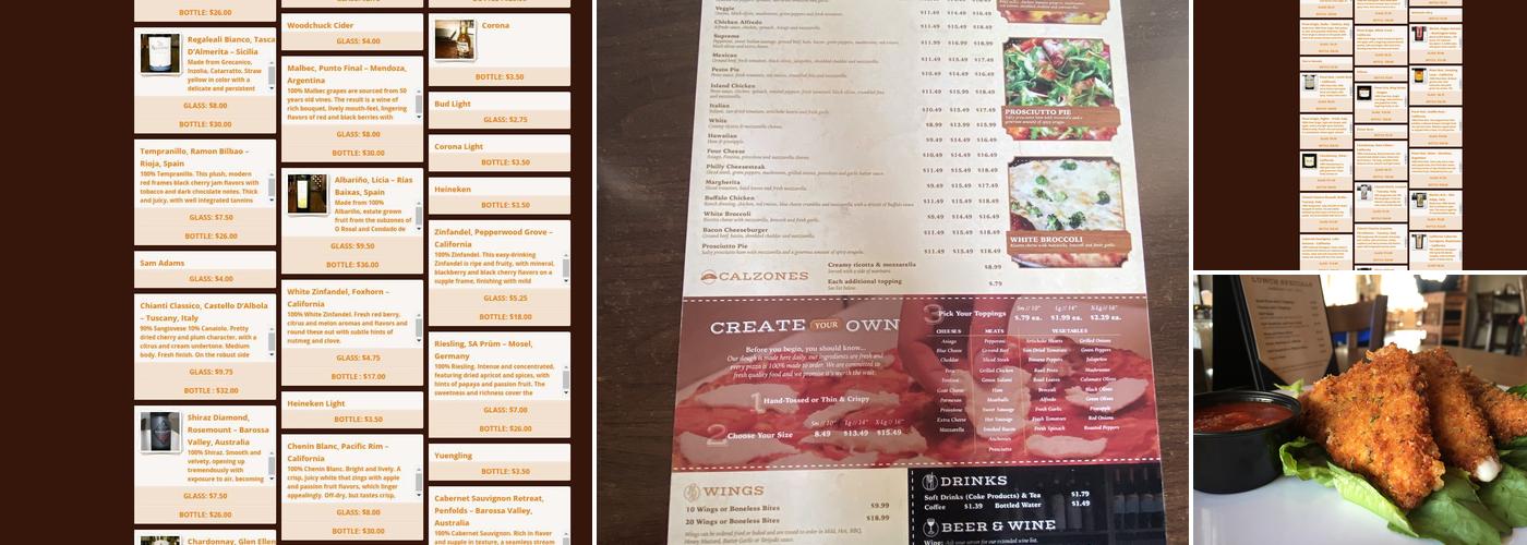 Broadway Pizza Bar Menu