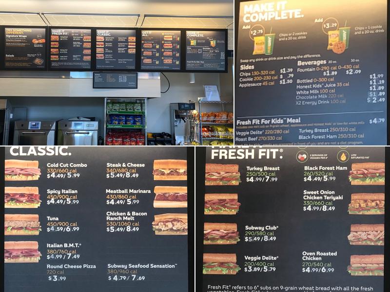 Subway Menu