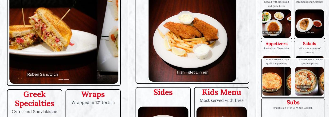 Sam's Pizza & Subs Menu