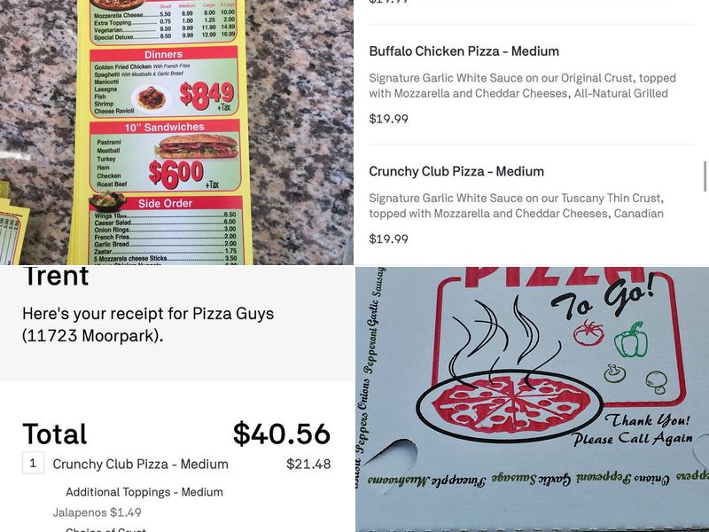 Pizza Guy Menu