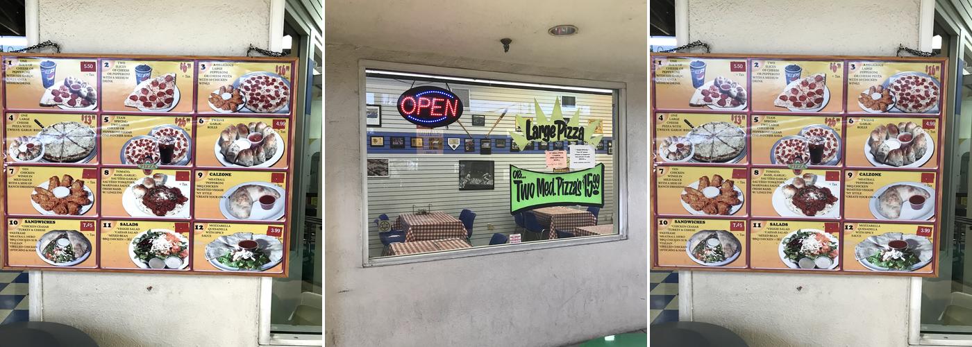 NY Style Central Park Pizza Menu