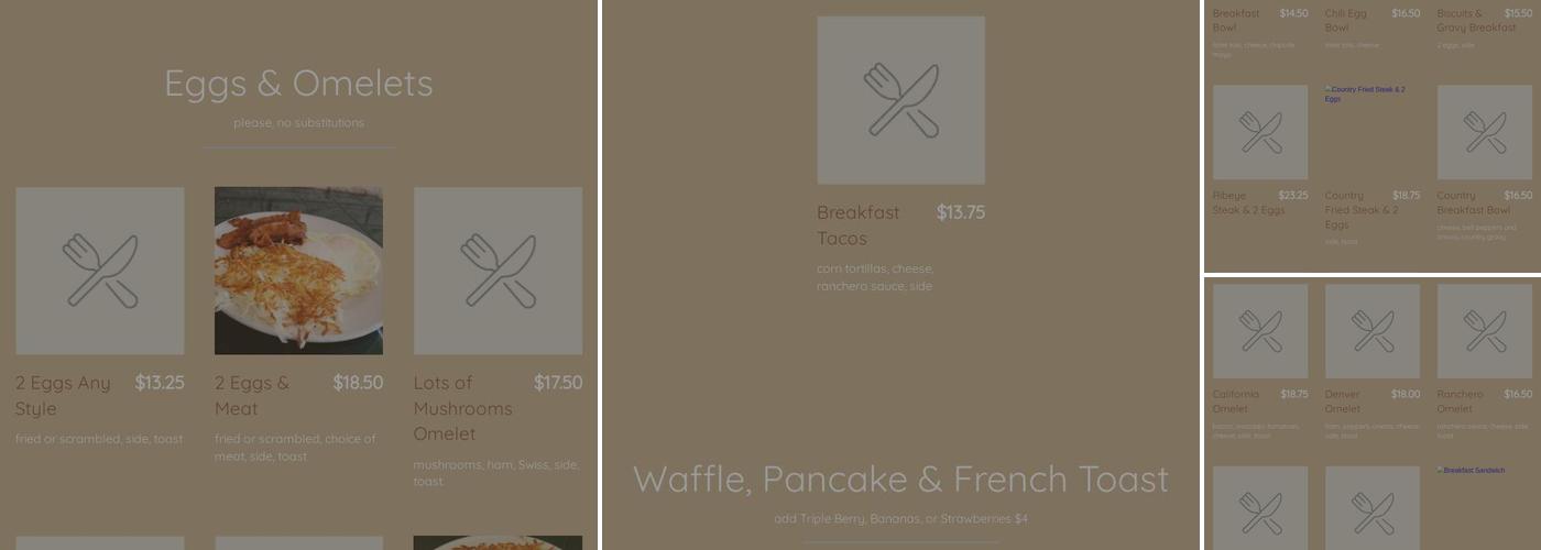 Hill Street Menu